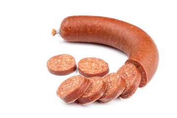 Turkish sausage on the white background