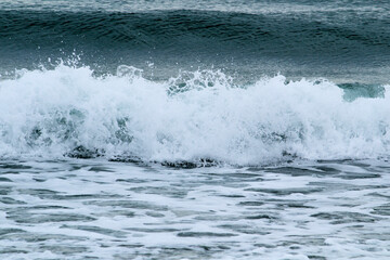 Rough sea in La Marina beach in Alicante, Spain