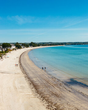 Beautiful summer day on the beach of Cap Coz, Finistère, Bretange, France