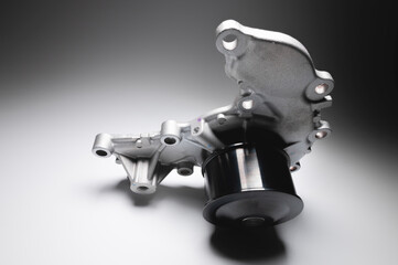 New ICE water cooling pump in contrasting light on a gradient background