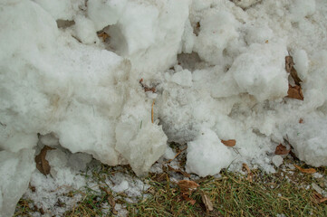 The texture is not equal to pieces of snow