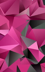 3d Triangles, abstract  background. Design wallpaper.
