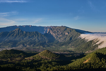 Fototapeta premium Image of natural landscape on the island of La Palma, Canary Islands, with the Caldera de Taburiente in the background.
