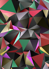 Obraz premium 3d Triangles, abstract background. Design wallpaper.