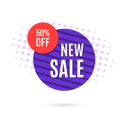 Promotional sale banner template design, vector illustration