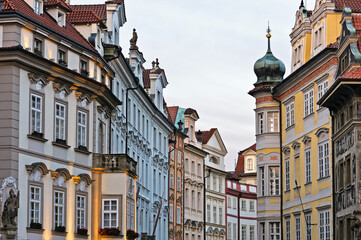 Classical architecture in Malé náměstí, Prague, Czech Republic, Central Bohemia, Europe