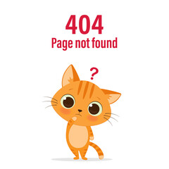 404 error web page with cute cat