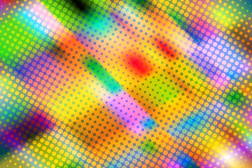 Obraz premium Futuristic abstract colorful geometric background. Creative illustration in halftone style with rainbow gradient. Pattern for wallpaper, web page, banner.