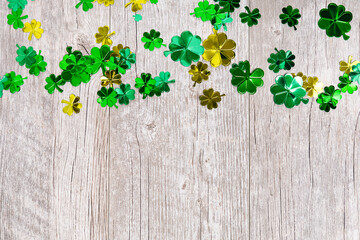 St. Patrick's Day Holiday Background With Confetti