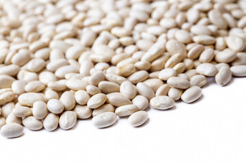 Haricot bean on the white background
