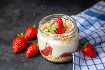 Delicious looking strawberry magnolia dessert