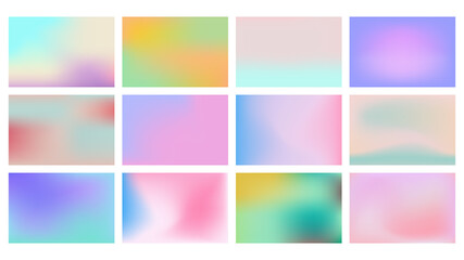 Fototapeta premium Blur, pastel colored background or backdrop. Gradient wallpaper