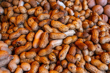 close up of peanuts
