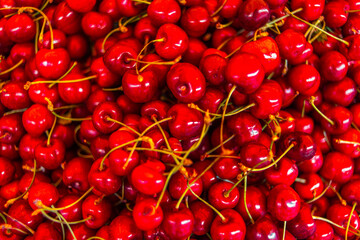 cherries in the market