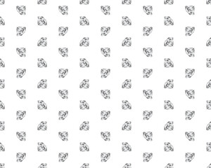 Seamless silver color diamond on white background