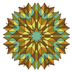 Vector illustration with abstract rosette.