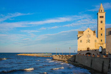 Fototapeta premium Trani is a seaport of Apulia, in southern Italy, on the Adriatic Sea. The main church is the Trani Cathedral, dedicated to Saint Nicholas the Pilgrim.