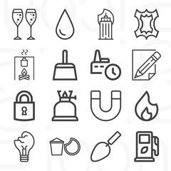 16 pack of provide  lineal web icons set