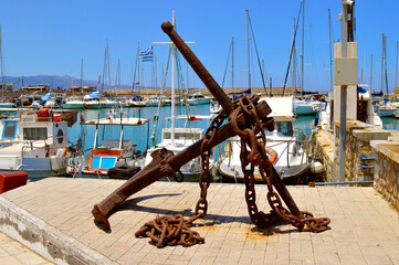 Heraklion port in Crete