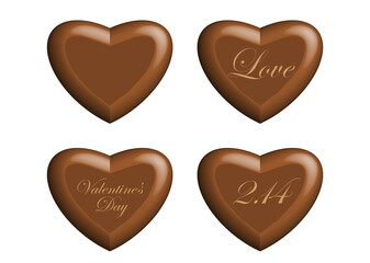 41_February_Valentine_illustration_Heart chocolate_milk