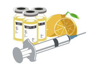 ビタミン注射　レモン付き　線無し