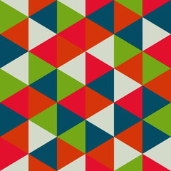 Seamless multicolor modern mosaic geometry triangle pattern