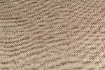 Close up on hessian fabric