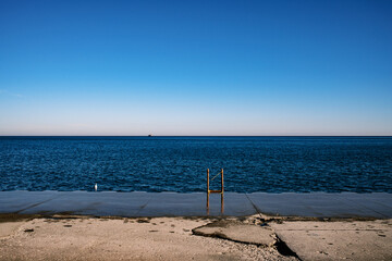 fishing nets on the beach