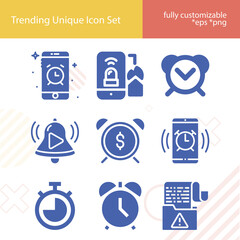 Simple set of scare related filled icons.