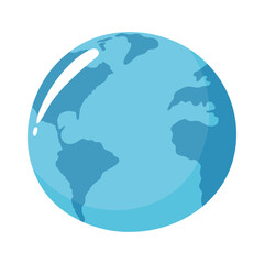 Naklejka premium world planet map blue design white background