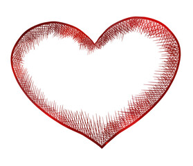 Heart shaded. Happy Valentine's Day. Vector illustration