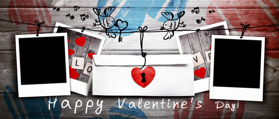 St. Valentine's Day concept. Holiday decoration. Heart and a love letter.