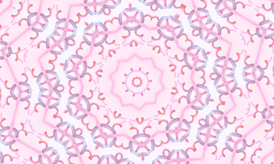 Bright and pink fractal pattern in closely alligned forms