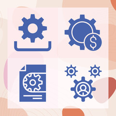 Simple set of reserves related filled icons