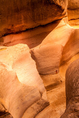 Beautiful sandstone rock formations during sunset