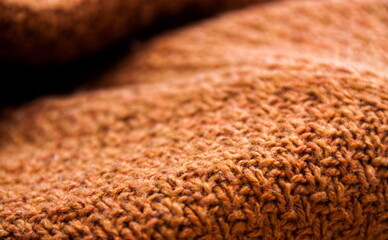 Beautiful abstract brown knitted  details