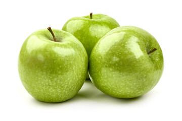 Granny smith apples, isolated on white background