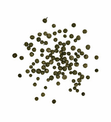 green pea pepper on white