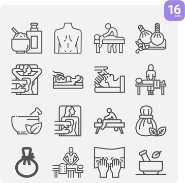 Simple set of swedish related lineal icons.