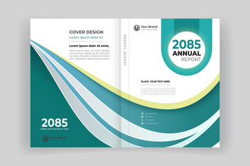 Corporate book cover design template. Brochure  template.