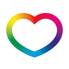 Rainbow spectrum heart