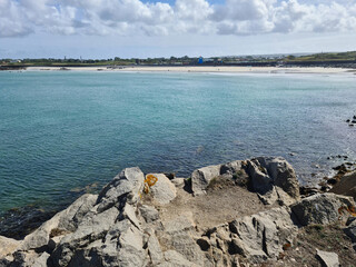 Fototapeta na wymiar Guernsey Channel Islands, Pembroke Beach