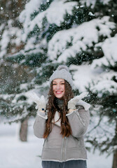Fototapeta premium woman in winter