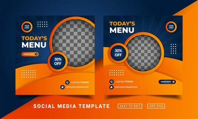 Flyer or social media post themed special food menu template