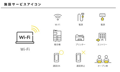 施設サービスのシンプルなアイコンセット1、ベクターイラストレーション