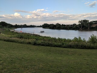 sunset over the lake
