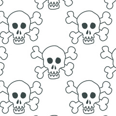 Skull Seamless Repeat Pattern Wallpaper, t-shirt, brand, apparel, background, label, cover