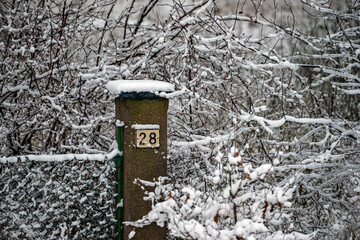 snow covered mailbox, nacka,sverige,sweden, stockholm