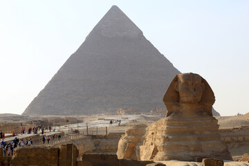 Pyramiden von Gizeh und Sphinx (Ägypten/Gizek/Kairo)