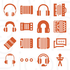 16 pack of whig  filled web icons set © Nana